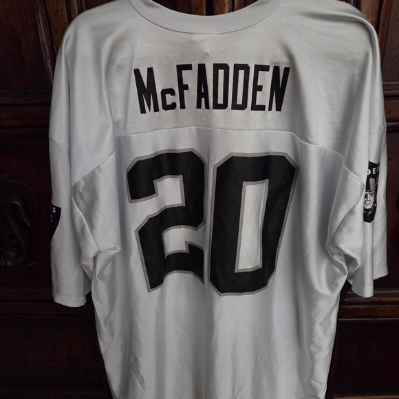 NFL Team Apparel Raiders McFadden No. 20 Football Jersey 2XL - Picture 3 of 7